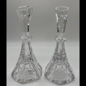 Towle Crystal Elegant Candlestick Holders - Pair